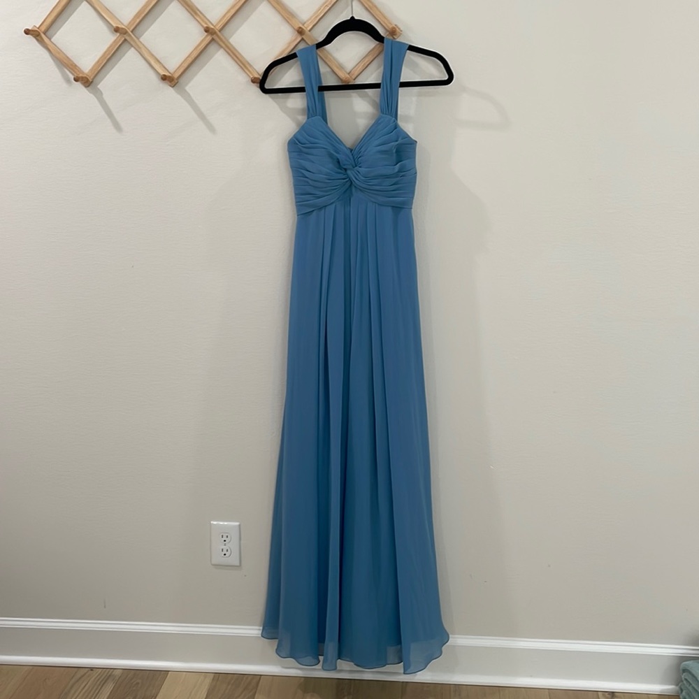 Azazie Bridesmaids Dress Steel Blue